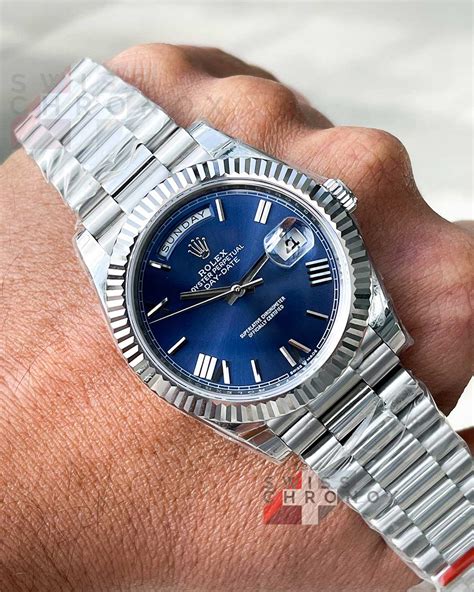 new rolex day date blue 228239|rolex 228239 price.